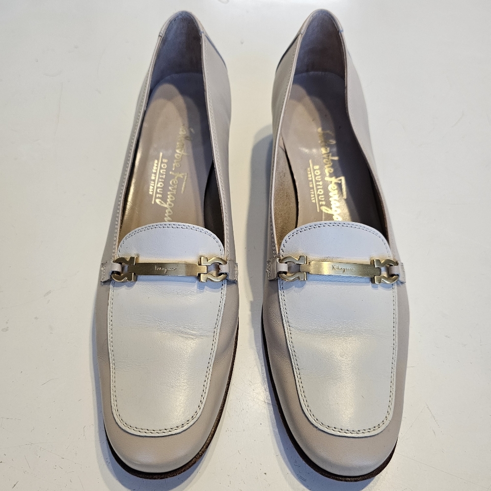 Salvatore Ferragamo slip on short chunky heel